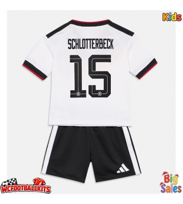 Germany Nico Schlotterbeck #15 Replica Home Stadium Kit for Kids World Cup 2026 Short Sleeve (+ pants)